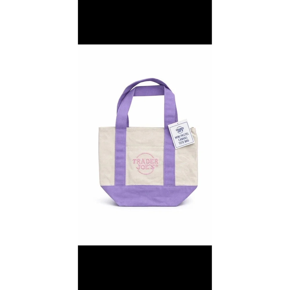 USA Exclusive Trader Joe's Mini Pastel Tote Set 🇺🇸 Ships Worldwide • Rare